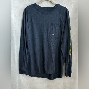 Ariat Rebar Navy Long Sleeve Pullover Graphic Tee
